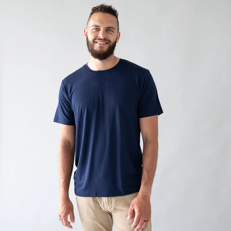 Men's Crew Neck Tee In Navy 2