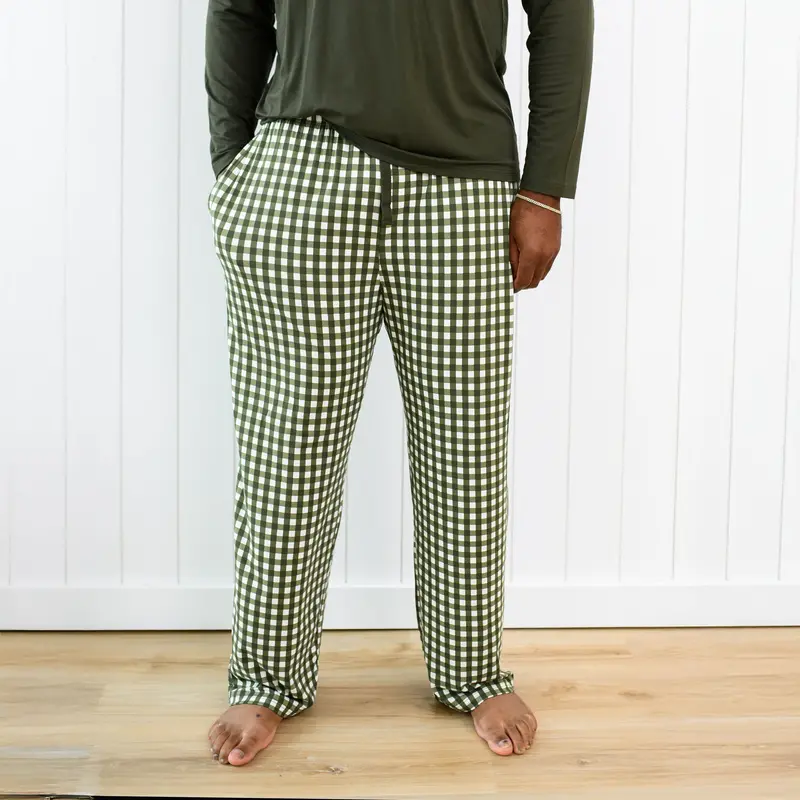 Men's Lounge Pants In Gingham Fir 1