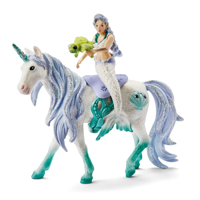 Mermaid Riding On Sea Unicorn 1