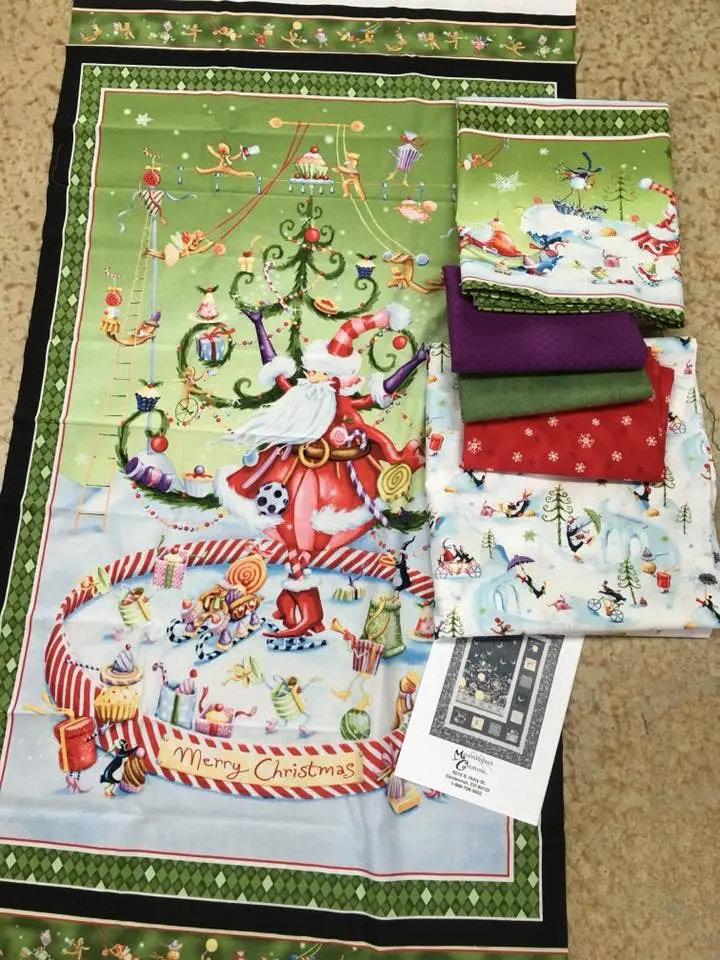 Merriment Panel  (Sidelights Pattern)  Quilt Measures 46.5 X 62.5. 1