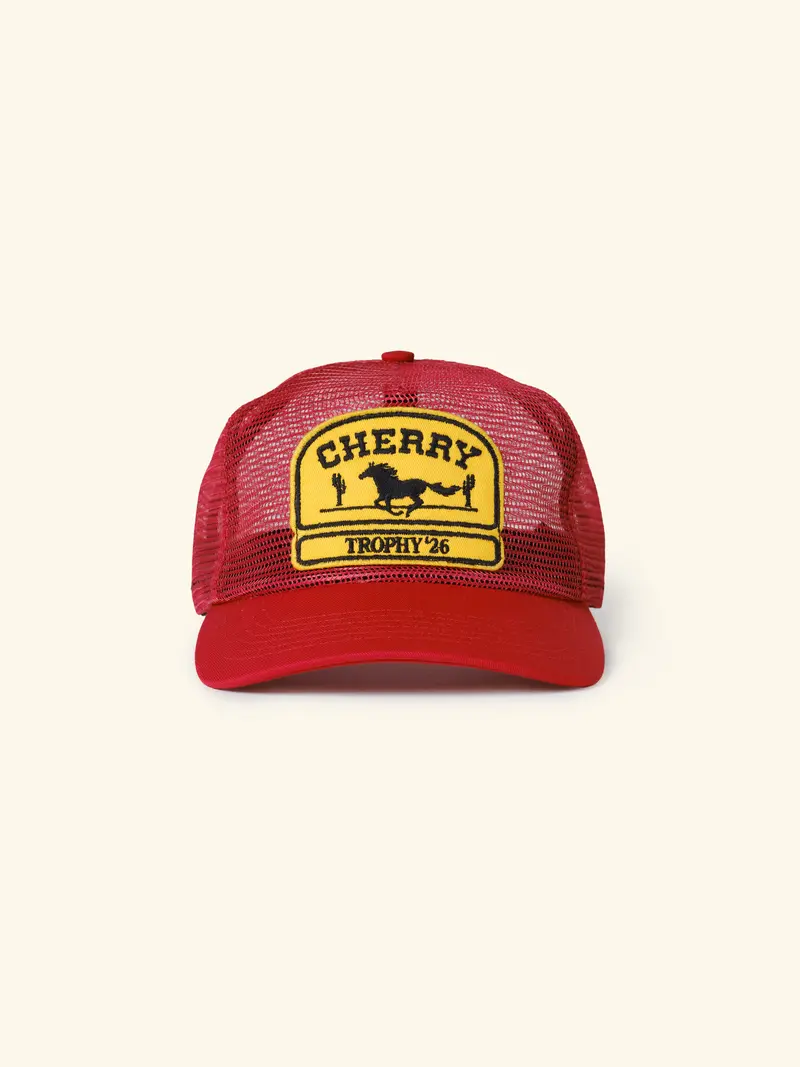 Mesh 5 Panel Trucker (Red) 1
