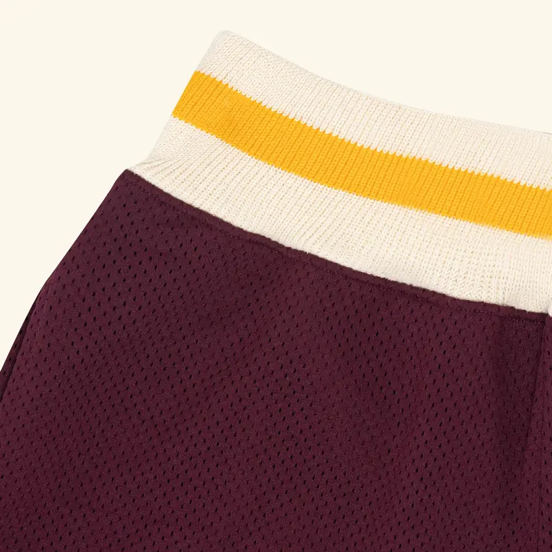 Mesh B-Ball Shorts (Maroon) 3