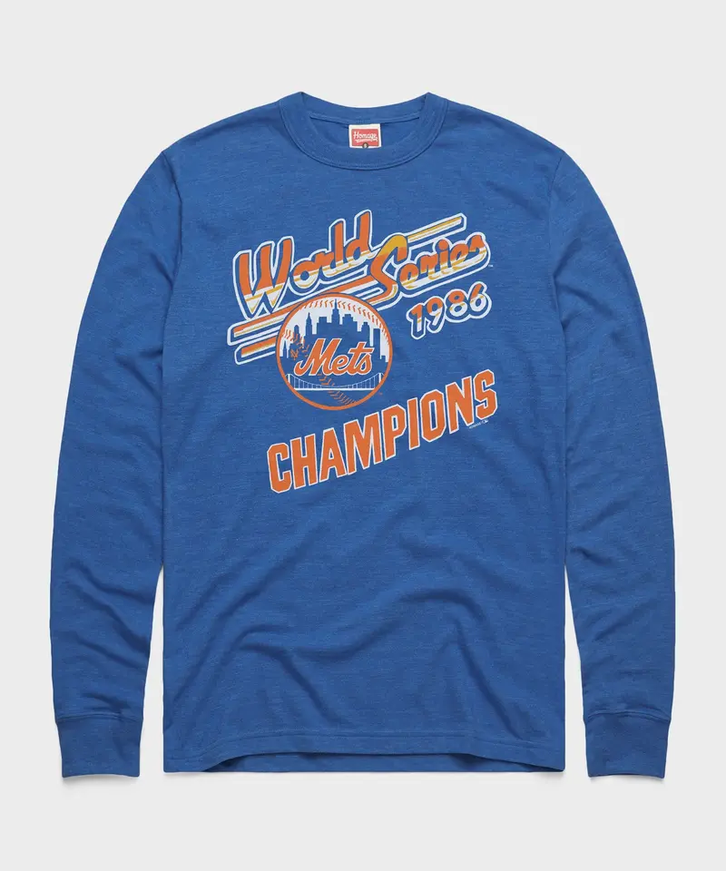 Mets World Series Champs 1986 Long Sleeve Tee 1