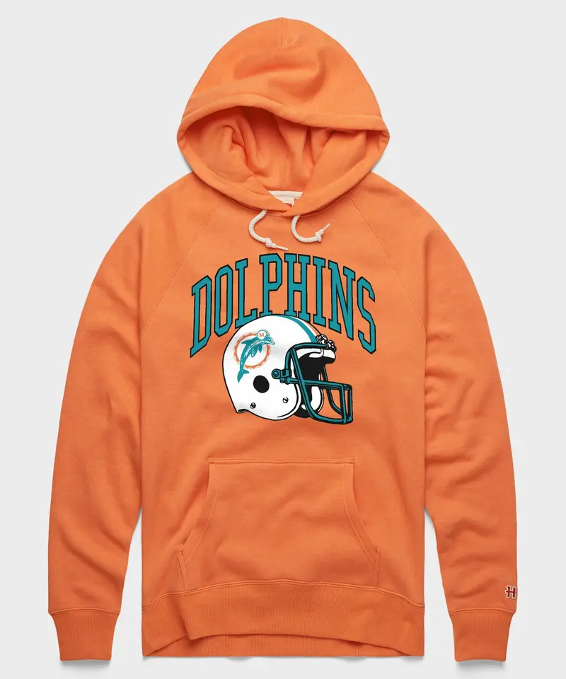Miami Dolphins Helmet Retro Hoodie 1
