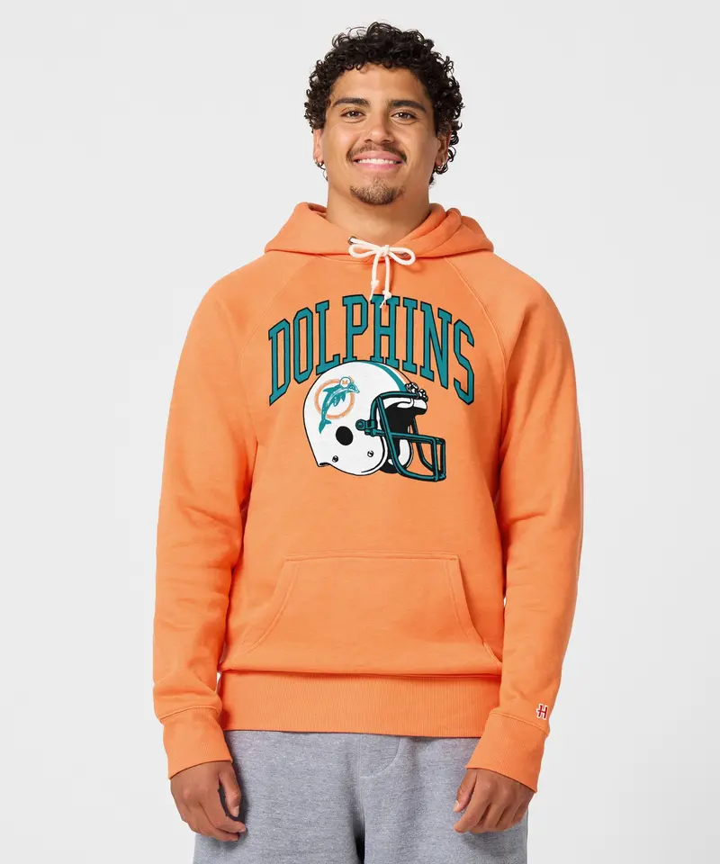 Miami Dolphins Helmet Retro Hoodie 3