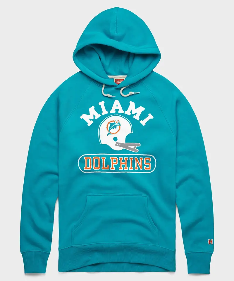 Miami Dolphins Throwback Helmet Hoodie 1