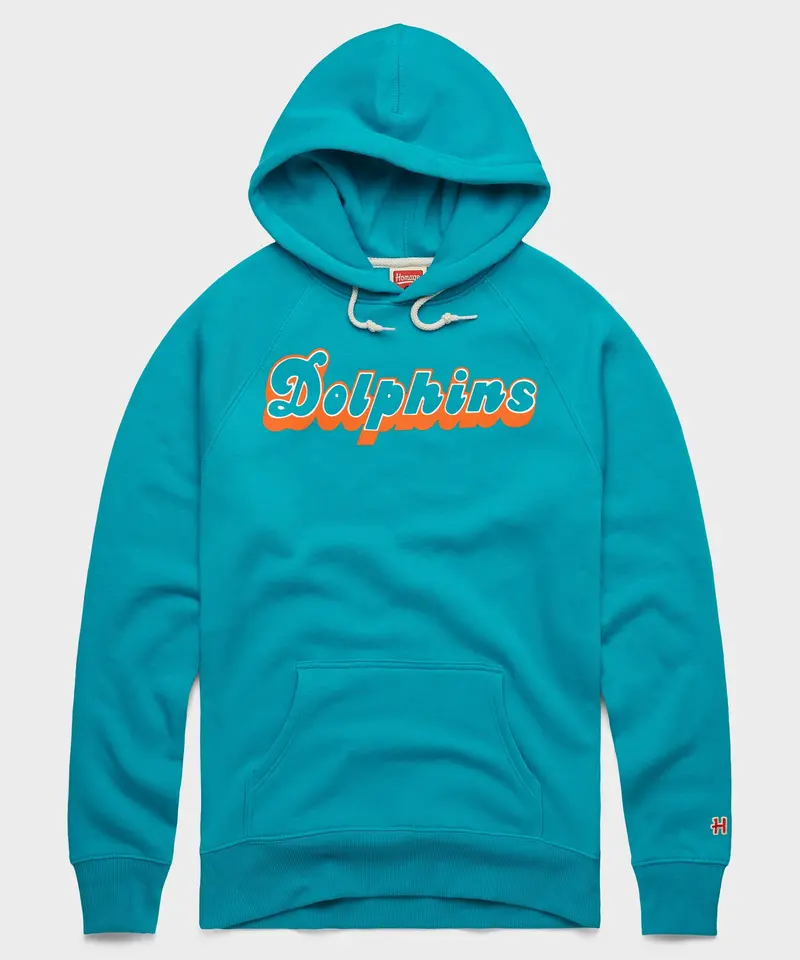 Miami Dolphins Wordmark '80 Hoodie 1