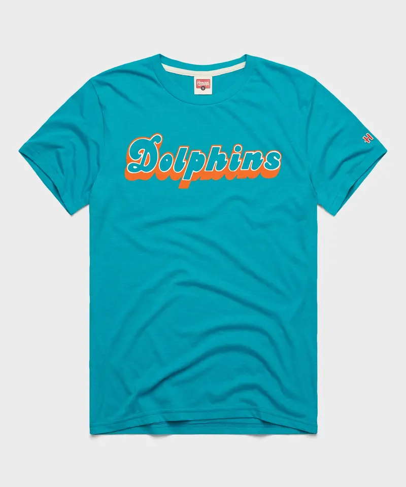 Miami Dolphins Wordmark '80 T-Shirt 1