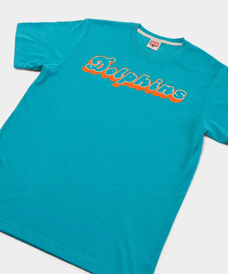 Miami Dolphins Wordmark '80 T-Shirt 2