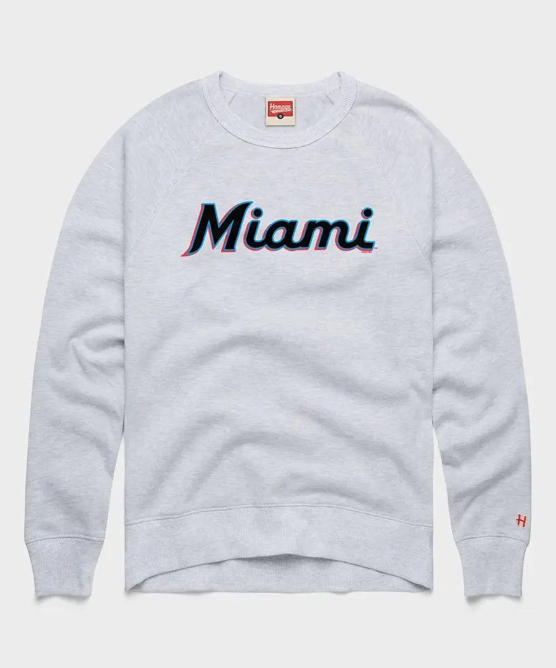 Miami Marlins Jersey Logo '19 Crewneck 1