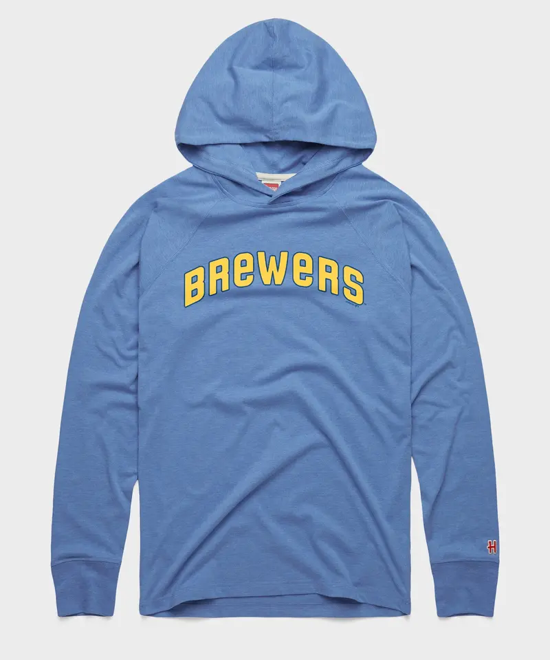 Milwaukee Brewers Jersey Logo '70 Lightweight Hoodie 1