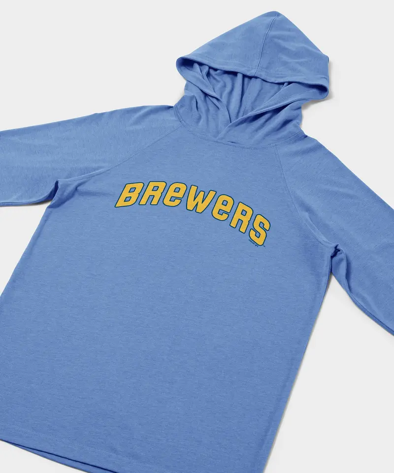 Milwaukee Brewers Jersey Logo '70 Lightweight Hoodie 2