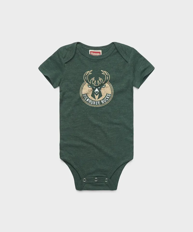 Milwaukee Bucks Logo Baby One Piece 1
