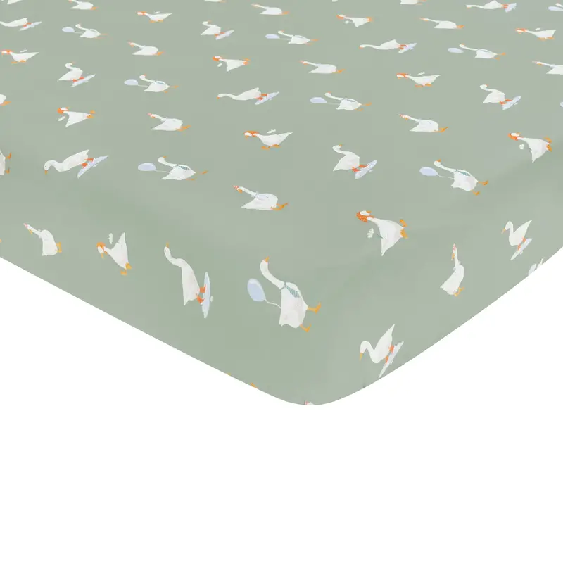 Mini Crib Sheet In Silly Goose 1