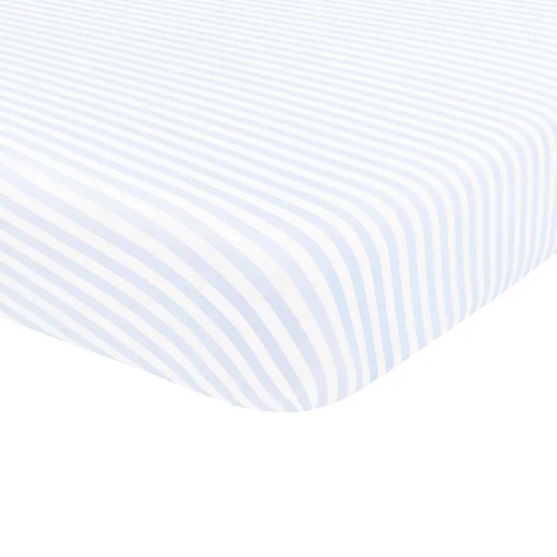 Mini Crib Sheet In Small Mist Stripe 1