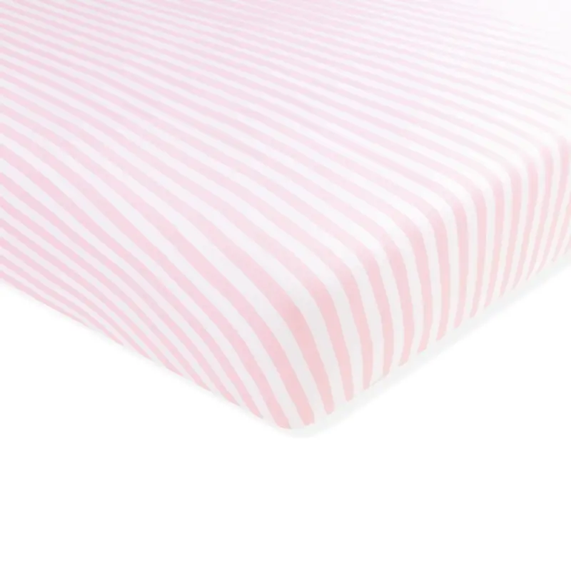 Mini Crib Sheet In Small Sakura Stripe 1