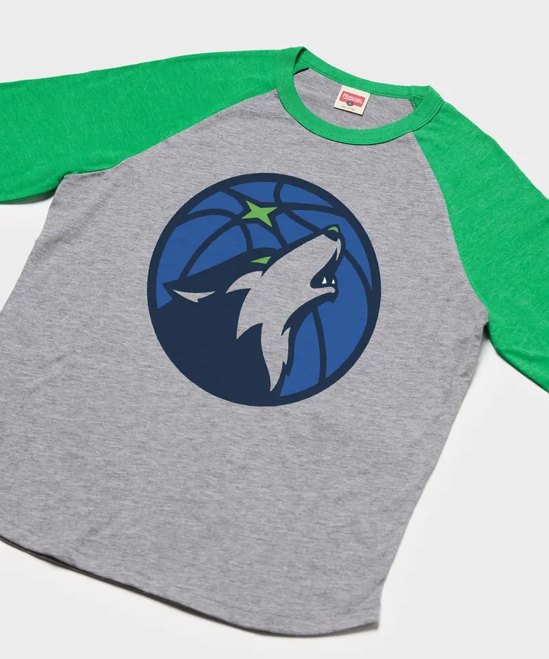 Minnesota Timberwolves Logo Raglan 2