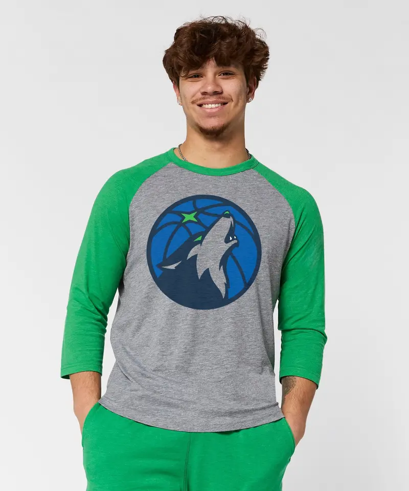 Minnesota Timberwolves Logo Raglan 3