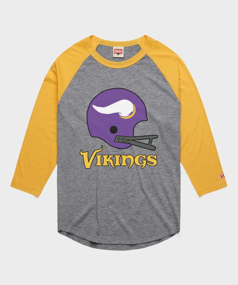 Minnesota Vikings Big Helmet Raglan 1