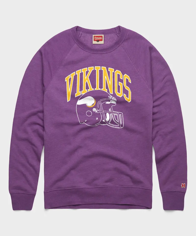 Minnesota Vikings Helmet Crewneck 1