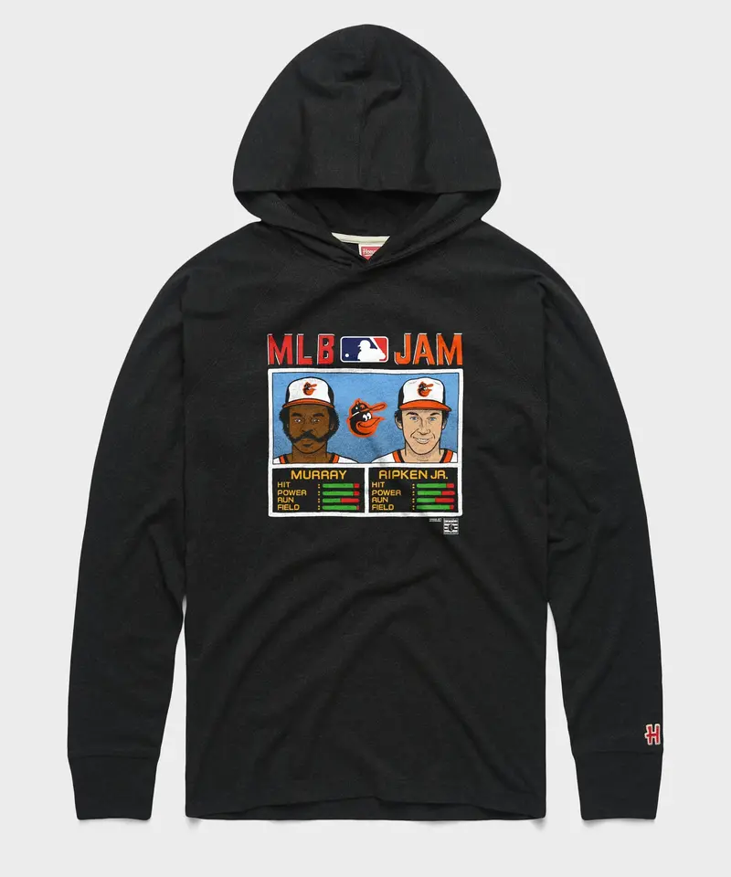 Mlb Jam Orioles Murray And Ripken Jr. Lightweight Hoodie 1