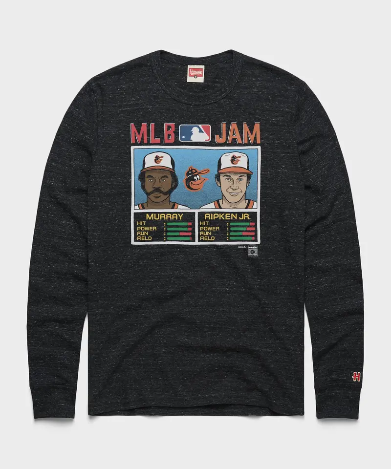 Mlb Jam Orioles Murray And Ripken Jr. Long Sleeve Tee 1