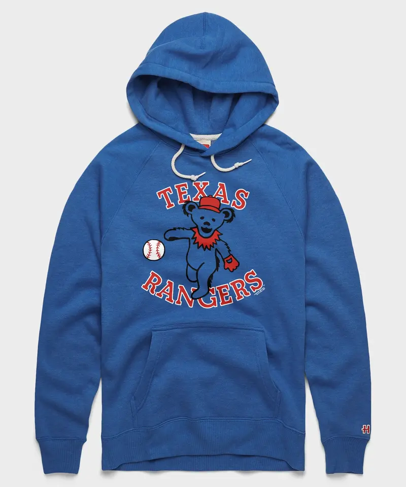 Mlb X Grateful Dead X Rangers Hoodie 1