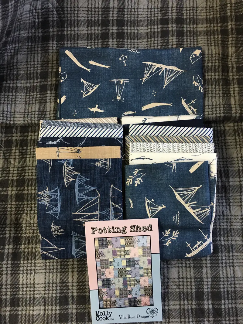 More Hearty Good Wishes / Potting Shed Pattern 54 X 74. Kit Includes Fabric, Binding, & Pattern. 1