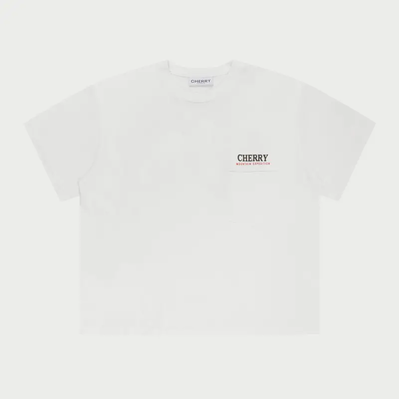 Mountain Expedition Boxy Pocket Tee (White) 1
