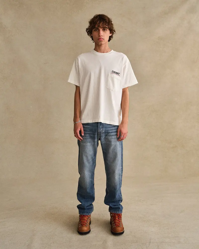 Mountain Expedition Boxy Pocket Tee (White) 5