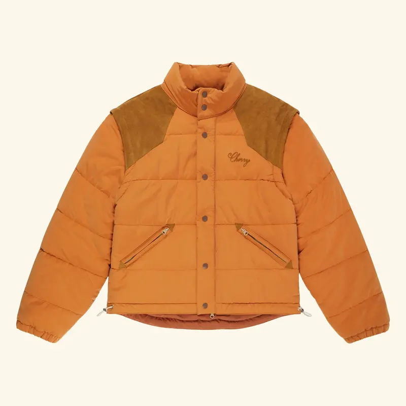 Mountain Puffer Jacket (Orange) 1