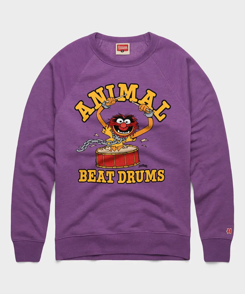 Muppets Animal Beat Drums Crewneck 1
