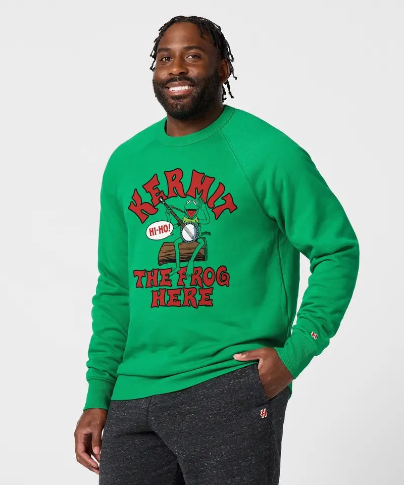 Muppets Kermit The Frog Here Crewneck 3