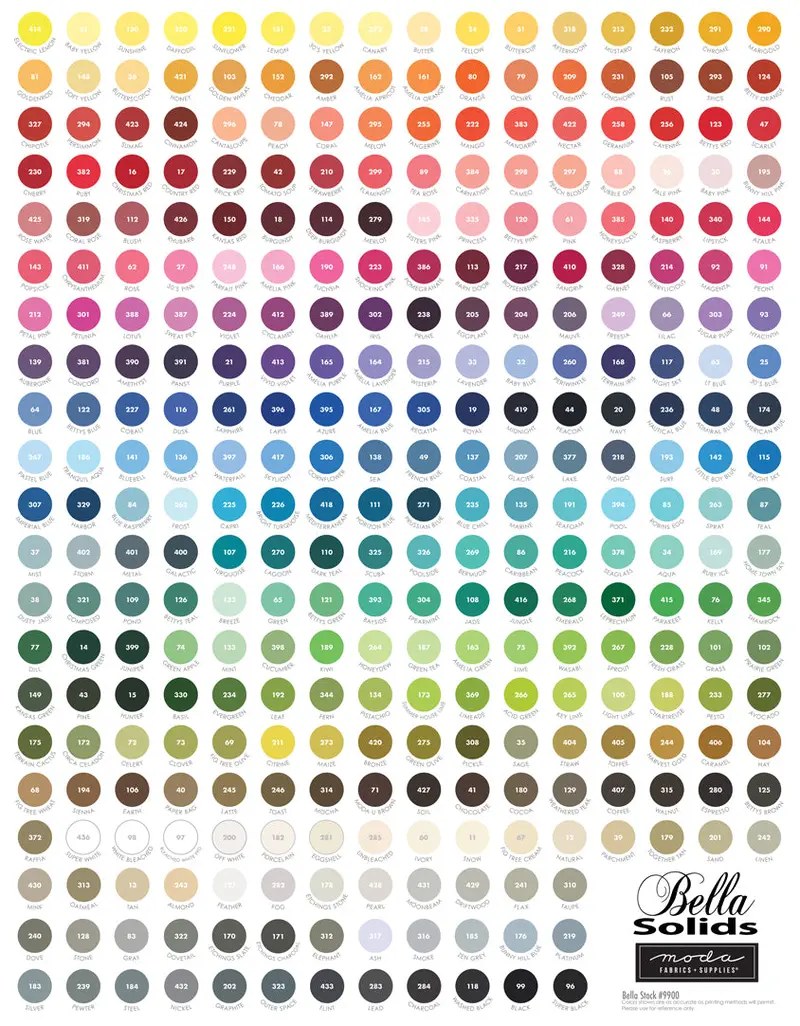 My Favorite Color By Moda / Bella Solid 1