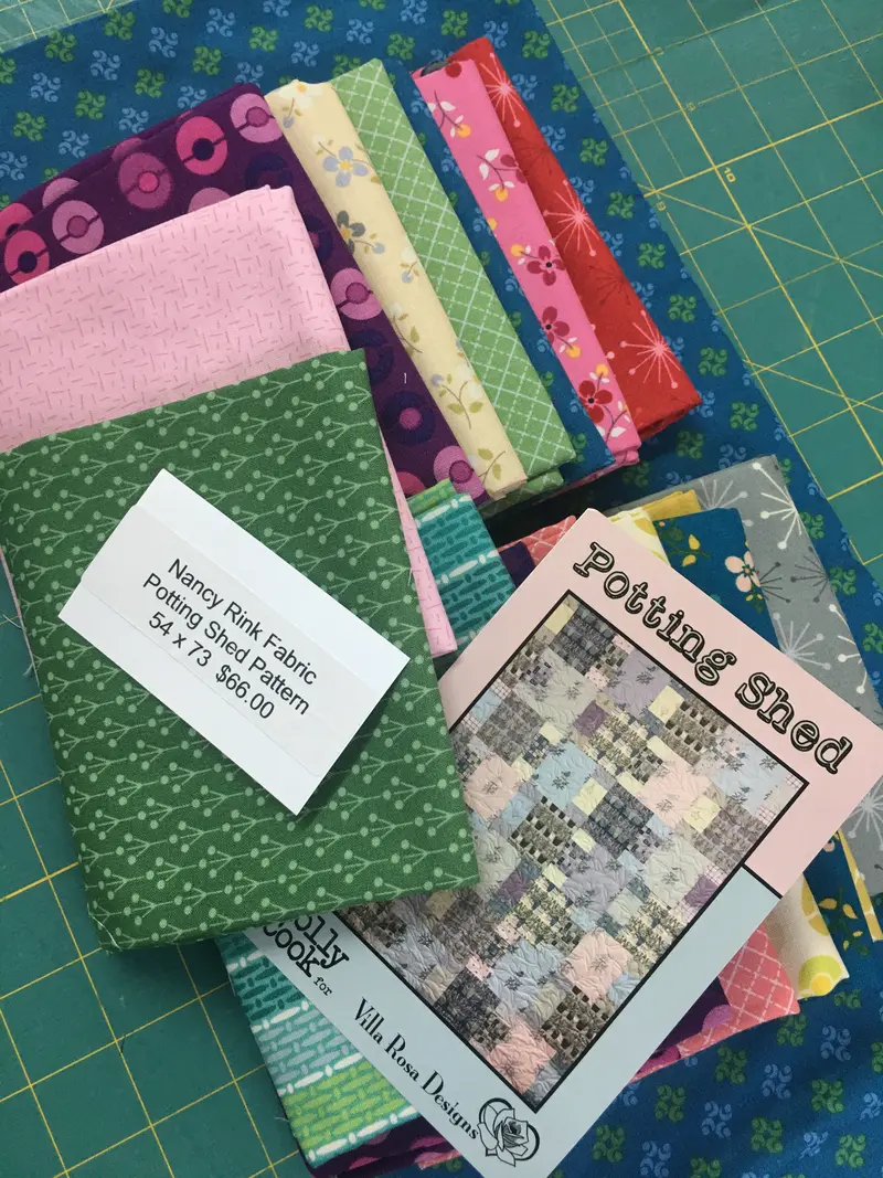 Nancy Rink Fabric / Potting Shed Pattern 54 X 73. Kit Includes Fabric, Binding, & Pattern 1