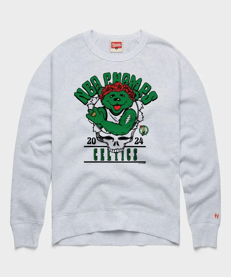Nba X Grateful Dead 2024 Champs Celtics Crewneck 1