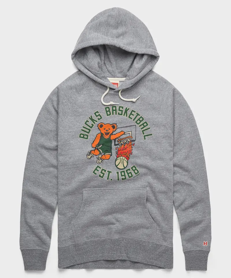Nba X Grateful Dead X Bucks Hoodie 1