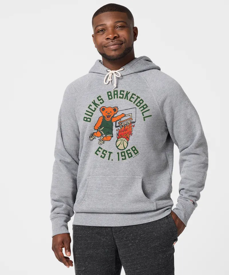 Nba X Grateful Dead X Bucks Hoodie 3