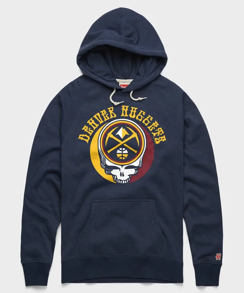 Nba X Grateful Dead X Nuggets Skull Hoodie 1