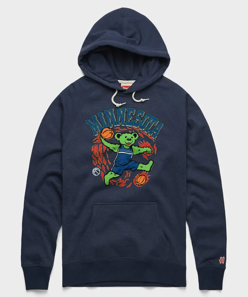 Nba X Grateful Dead X Timberwolves Hoodie 1