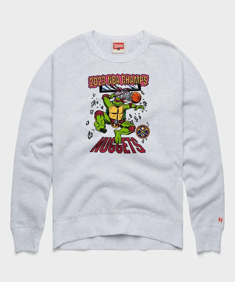 Nba X Tmnt 2023 Champs Denver Nuggets Crewneck 1