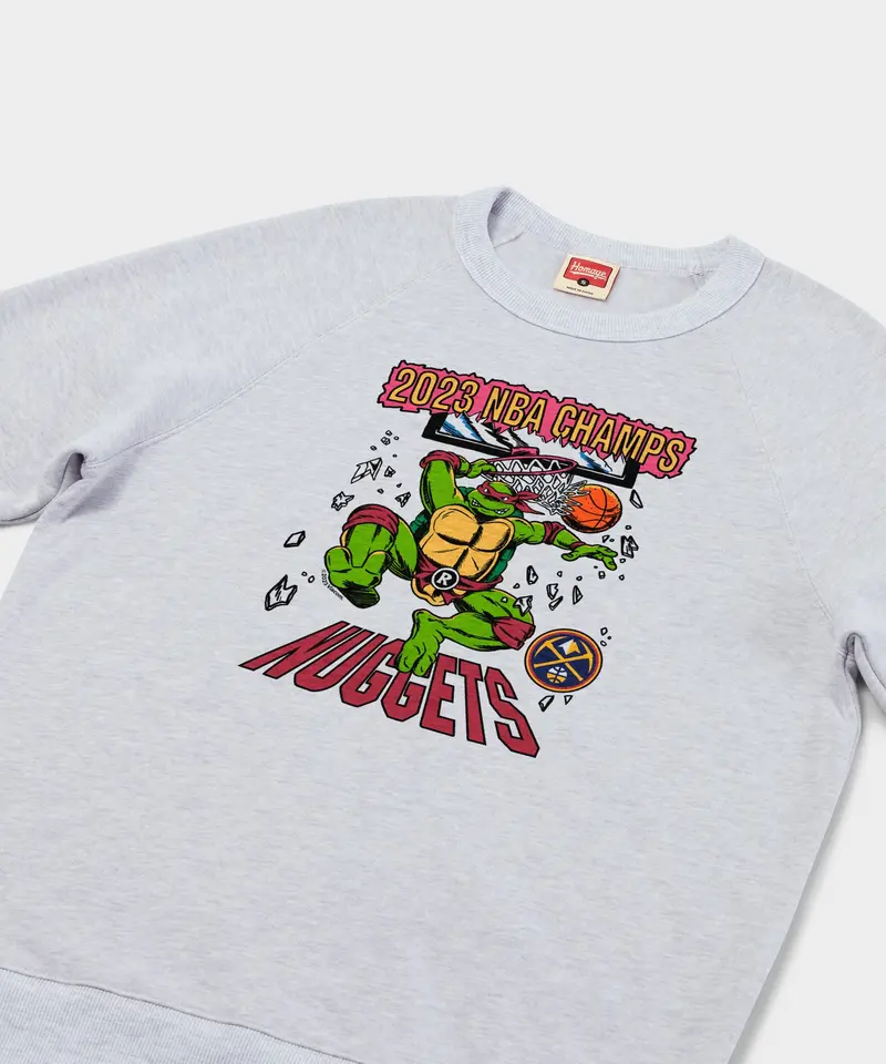 Nba X Tmnt 2023 Champs Denver Nuggets Crewneck 2