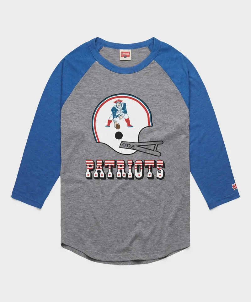 New England Patriots Big Helmet Raglan 1