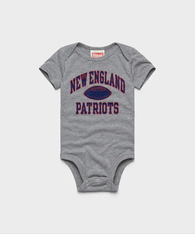 New England Patriots Gridiron Baby One Piece 1