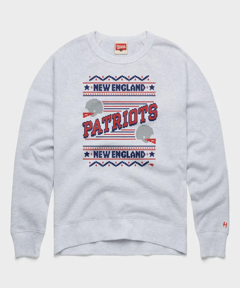 New England Patriots Holiday Crewneck 1