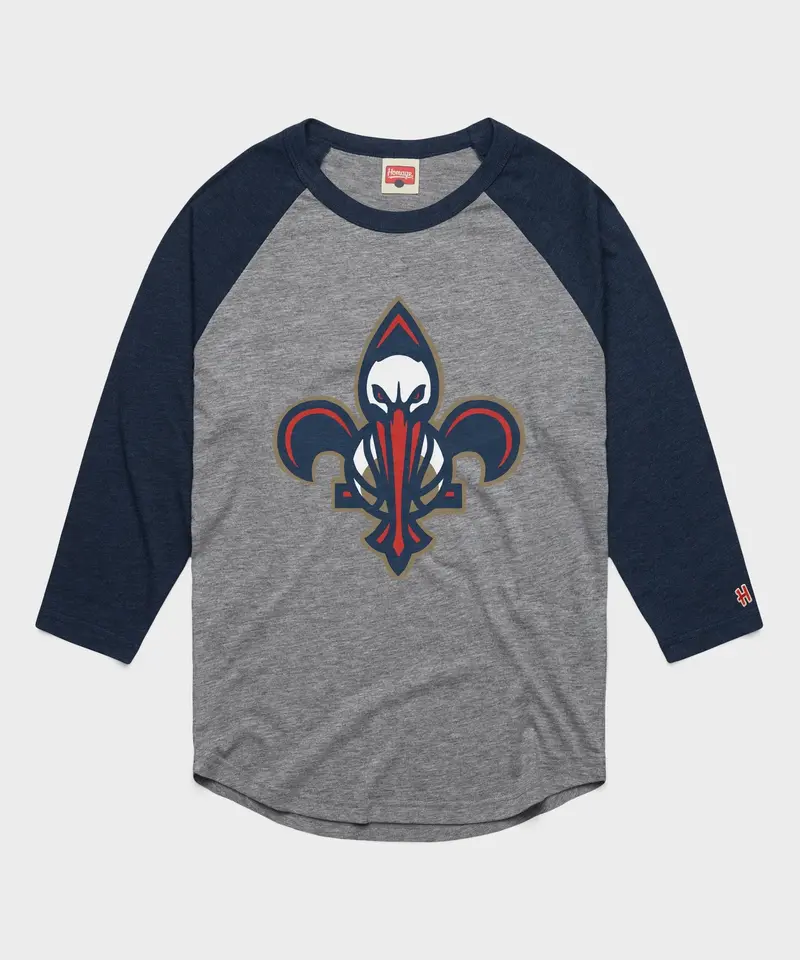 New Orleans Pelicans Logo Raglan 1