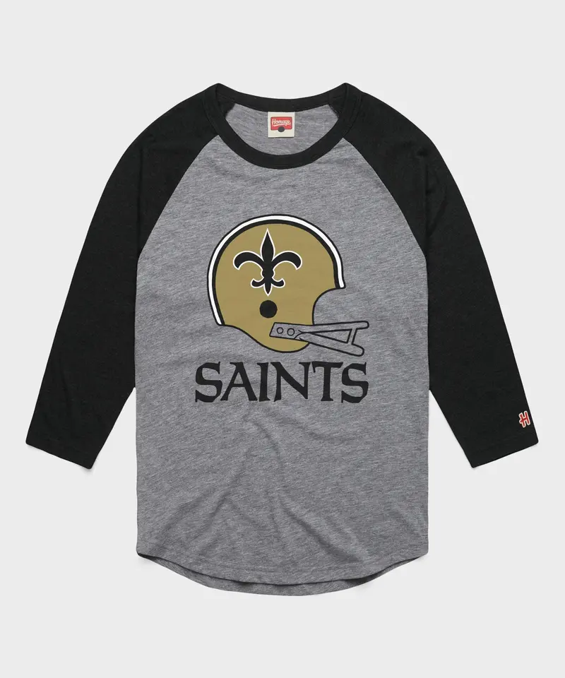 New Orleans Saints Big Helmet Raglan 1