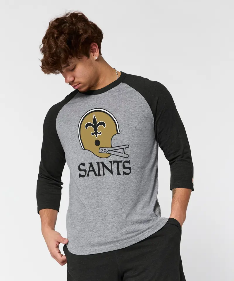 New Orleans Saints Big Helmet Raglan 3
