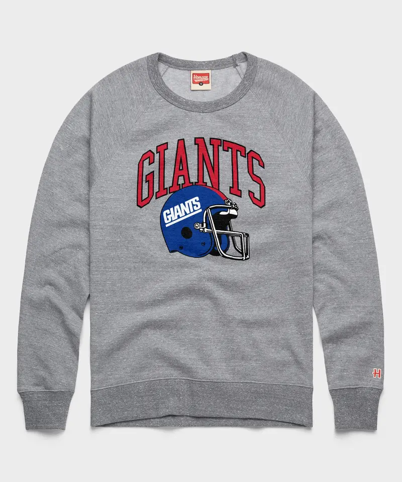New York Giants Helmet Retro Crewneck 1