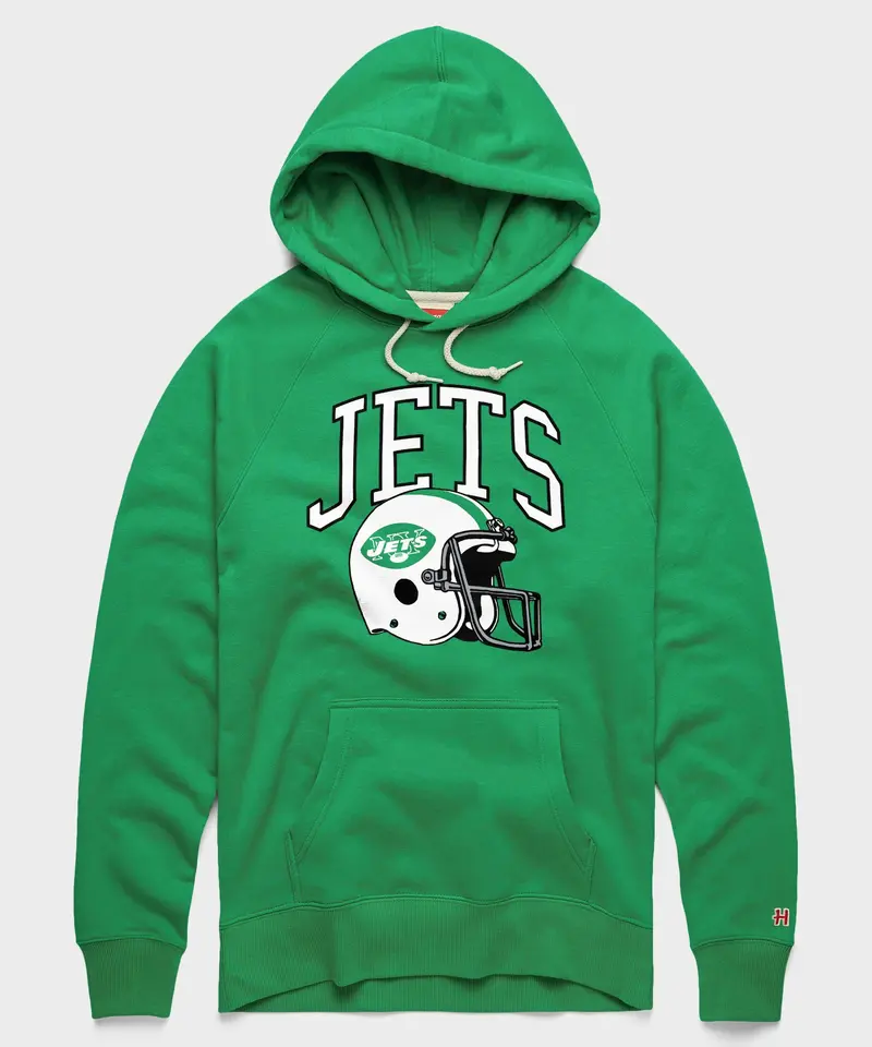 New York Jets Helmet Retro Hoodie 1